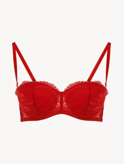 La Perla Sujetador Bandeau De Encaje Rojo