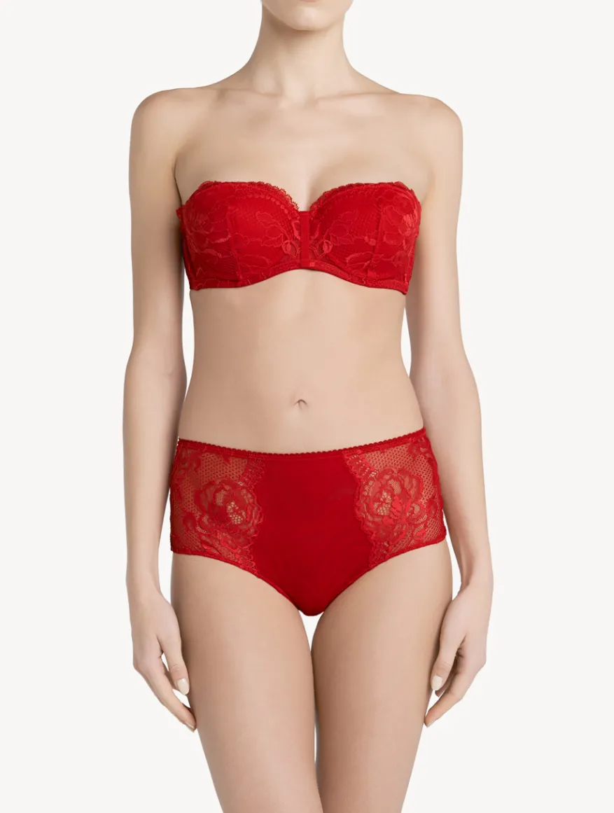 La Perla Sujetador Bandeau De Encaje Rojo
