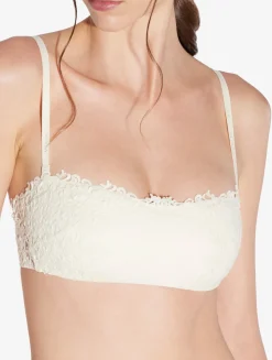 La Perla Sujetador Bandeau Sin Aros Con Macramé Blanquecino