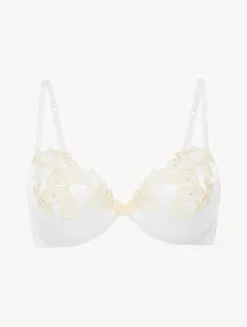 La Perla Sujetador Con Aros De Seda Blanco Con Frastaglio