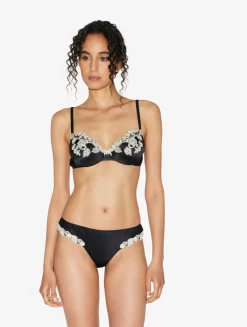 La Perla Sujetador Con Aros De Seda Negro Con Frastaglio