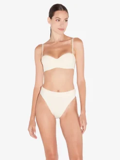 La Perla Sujetador De Bikini Bandeau De Color Champán Con Cuentas