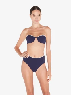 La Perla Sujetador De Bikini Bandeau Con Monograma Marino