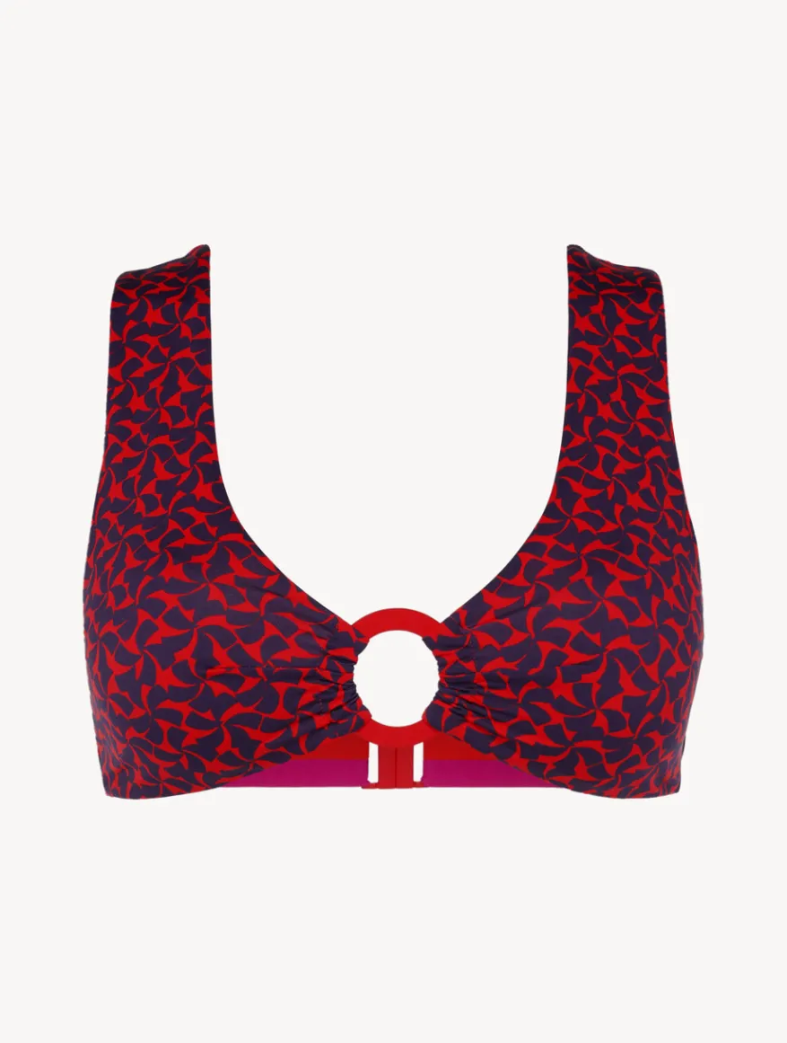 La Perla Sujetador Largo De Bikini De Color Rojo Y Azul
