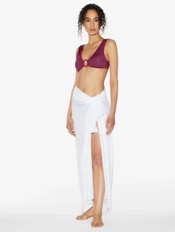 La Perla Sujetador Largo De Bikini De Color Rojo Y Azul