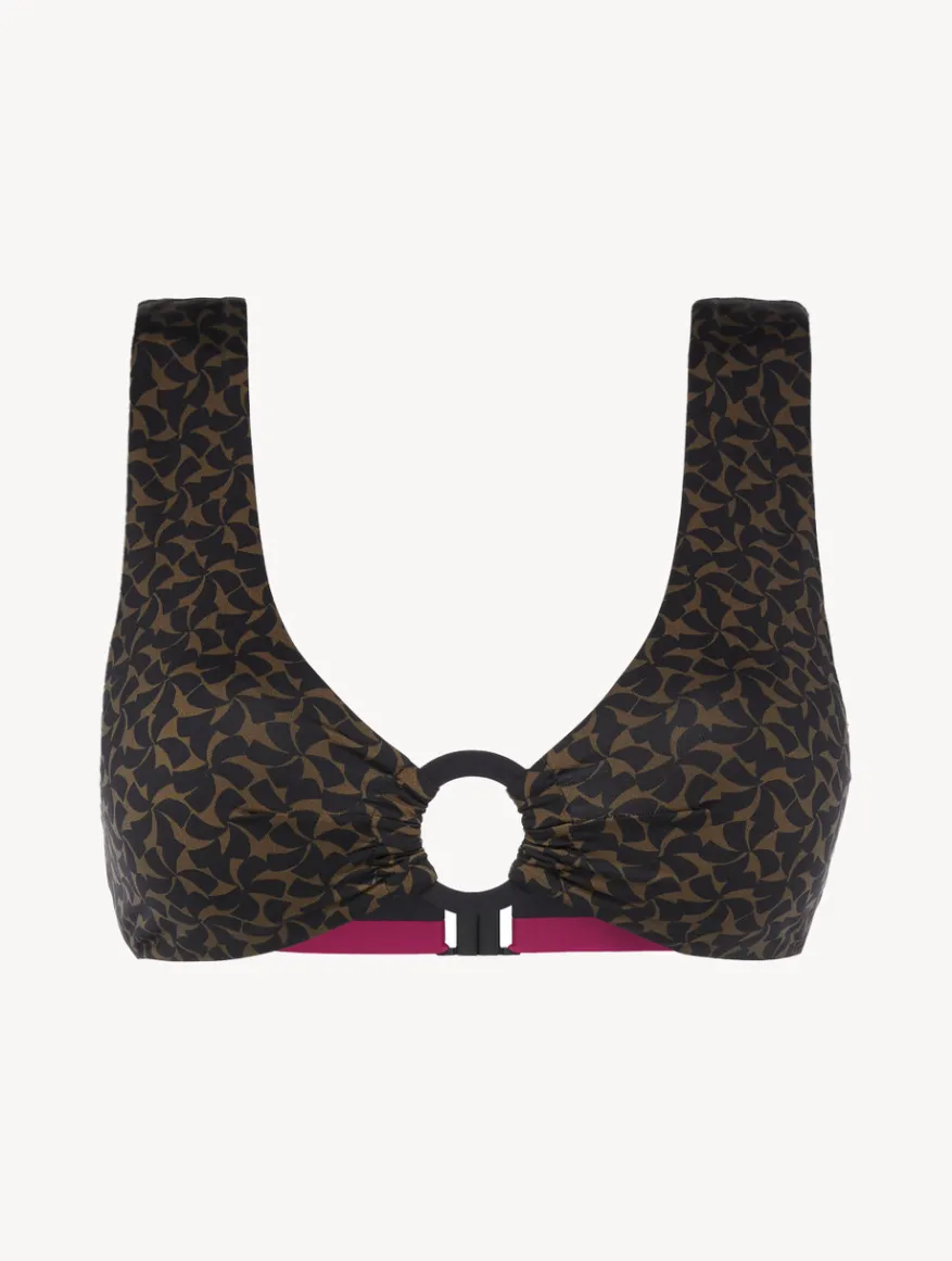La Perla Sujetador Largo De Bikini De Color Verde Oscuro Y Negro