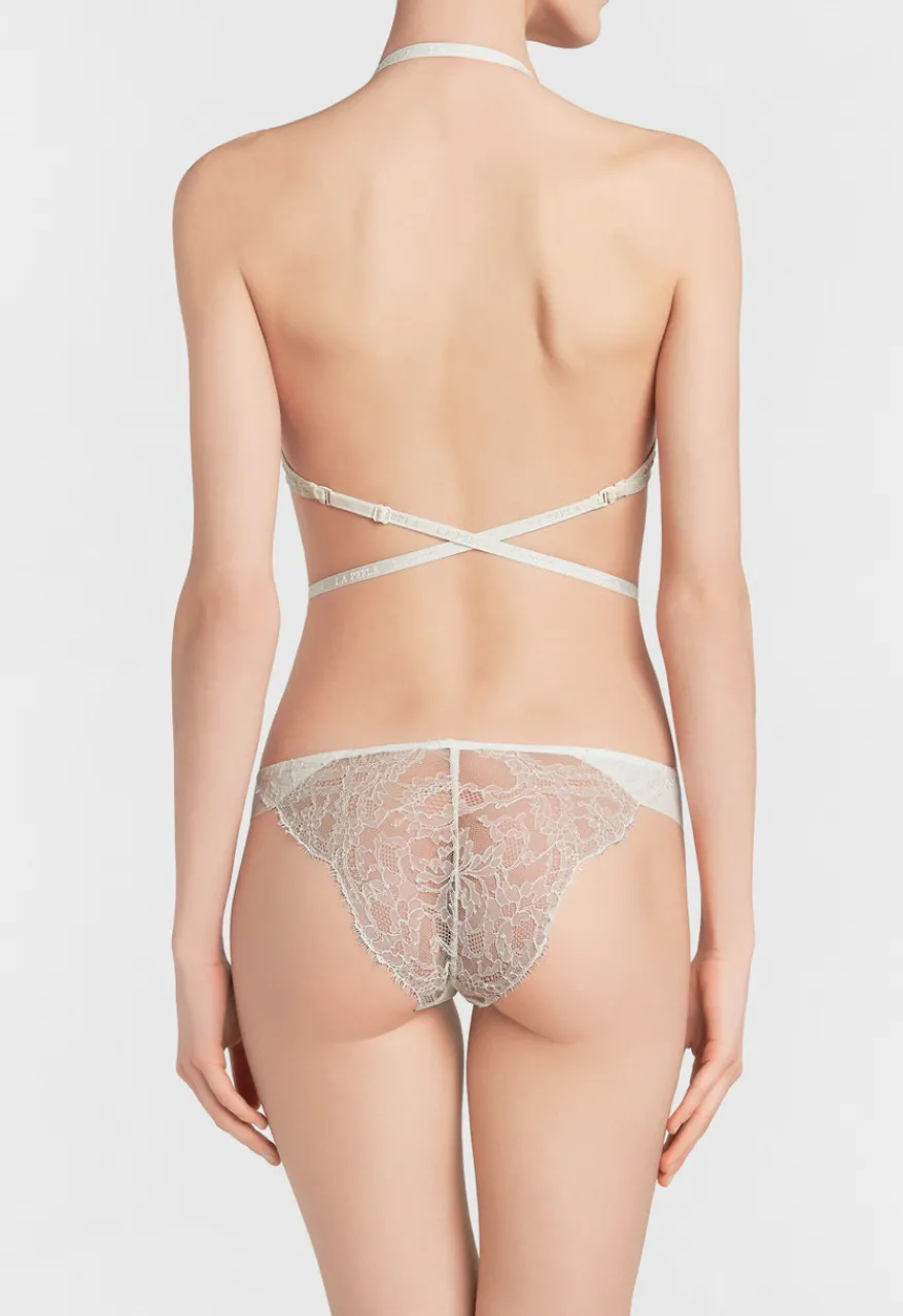 La Perla Sujetador Multifuncional T-shirt De Lycra® Con Encaje Chantilly Color Blanco