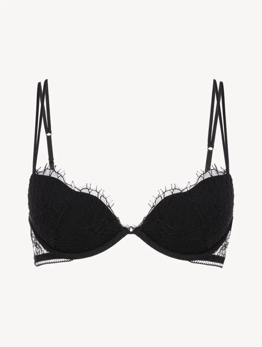 La Perla Sujetador Push Up Con Encaje De Color Ónix