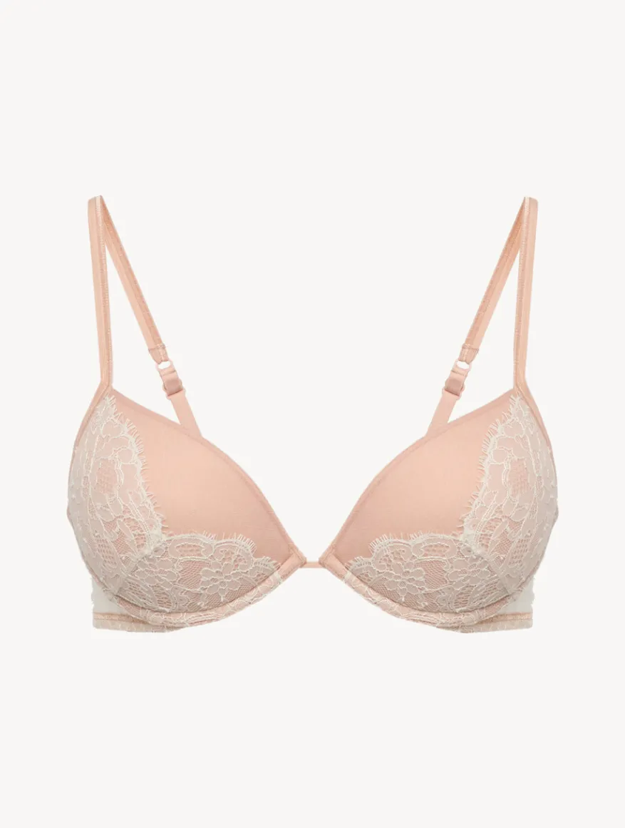 La Perla Sujetador Push-Up De Color Claro Y Rosa Nude Con Encaje Leavers