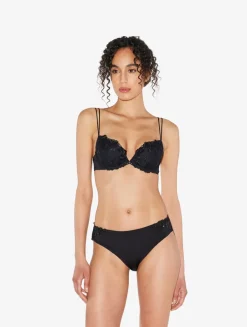 La Perla Sujetador Push-up De Lycra Con Tul Bordado Negro