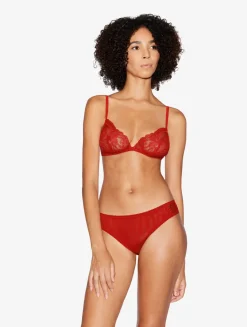 La Perla Sujetador Sin Aros De Encaje Rojo
