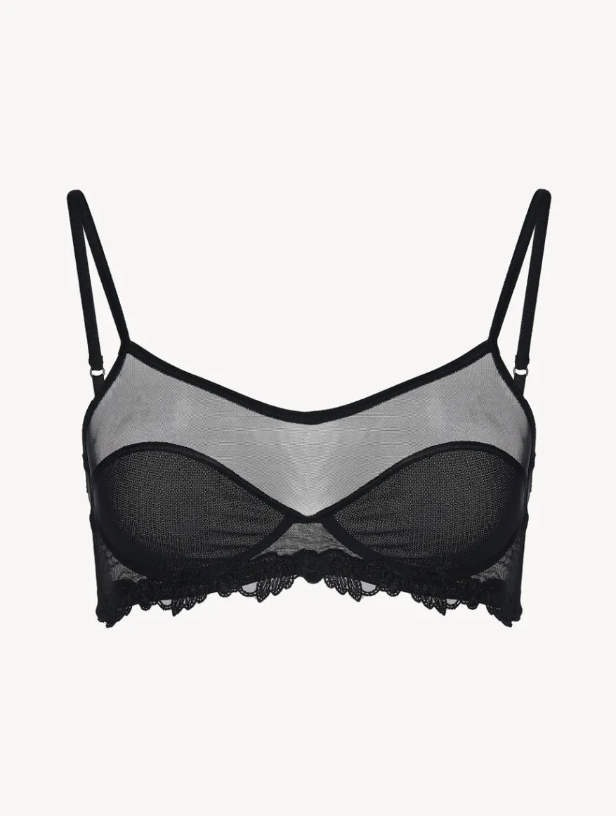 La Perla Sujetador Tipo Bralette De Tul Elástico Negro