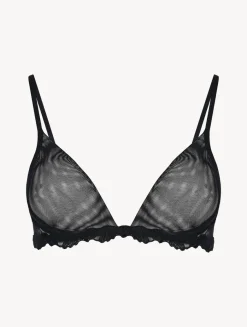 La Perla Sujetador Triangular De Tul Elástico Negro Transparente