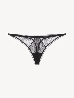 La Perla Tanga Con Encaje De Color Ónix