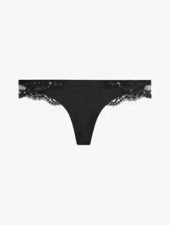La Perla Tanga De Algodón Negro