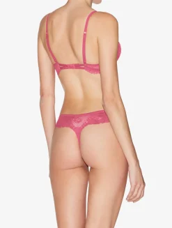 La Perla Tanga De Encaje Leavers Stretch Wild Orchid