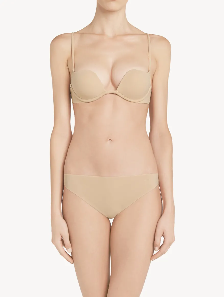 La Perla Tanga En Lycra Color Leche