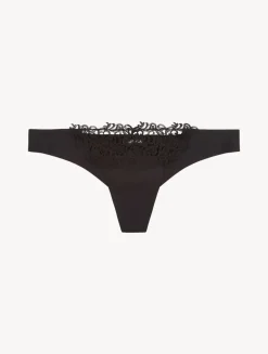 La Perla Tanga Negro Con Macramé