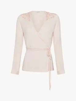 La Perla Top Cruzado De Manga Larga En Rosa