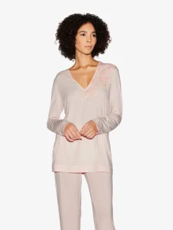 La Perla Top De Manga Larga En Modal Rosa