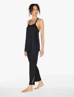 La Perla Top De Modal Con Tul Bordado Negro